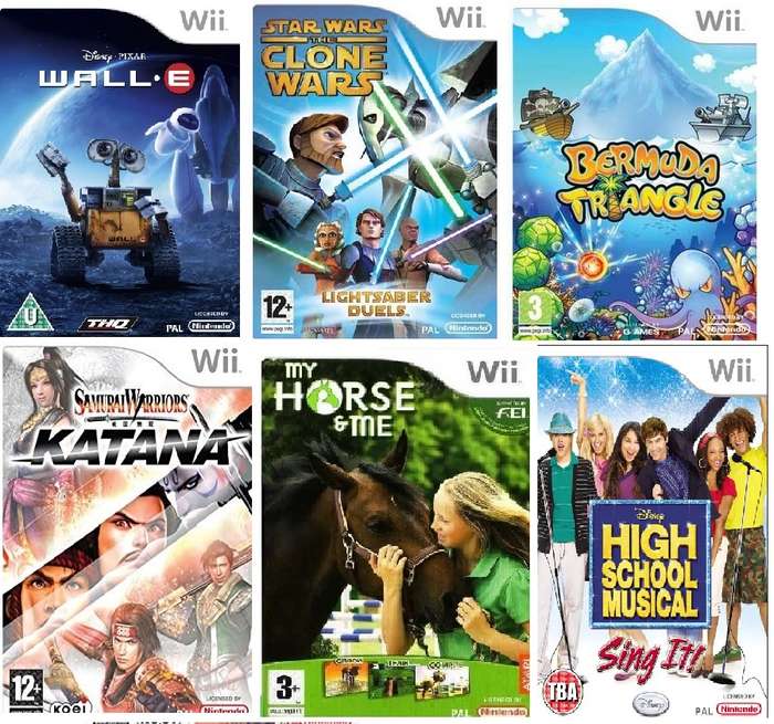 6x Nintendo wii games bundle