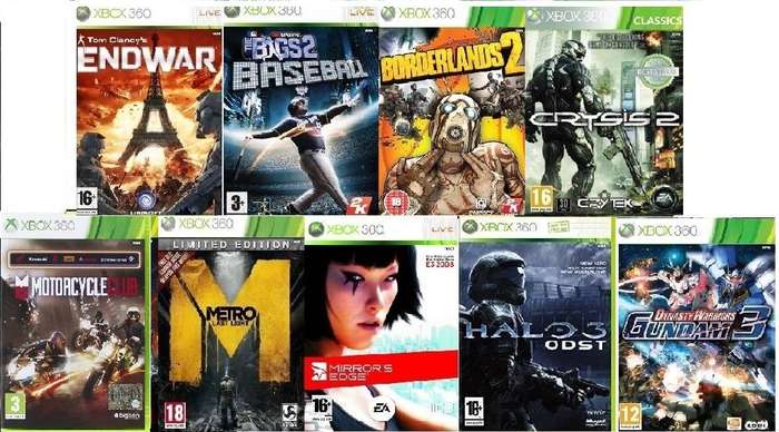 9 Xbox 360 games bundle