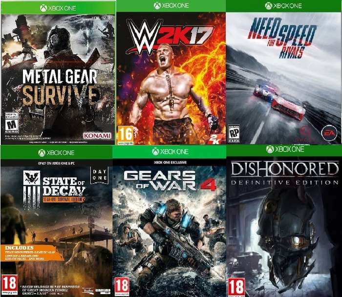 6 Xbox one games bundle