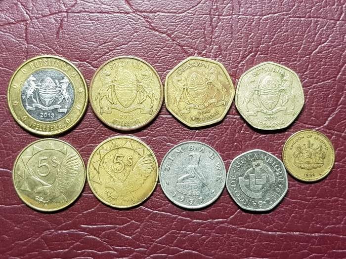 A Lot Of 9 Coins From Africa