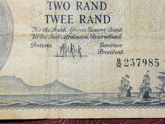 RSA Two Rand Note 1st issue 1961 - MH de Kock
