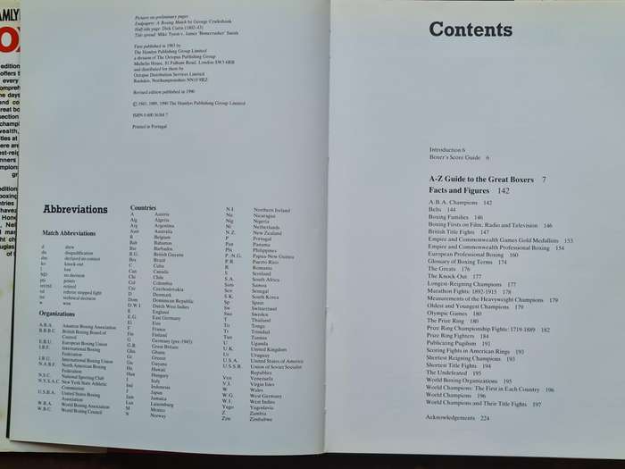 THE HAMLYN ENCYCLOPEDIA OF BOXING BY GILBERT ODD IN EXCELLENT CONDITION.