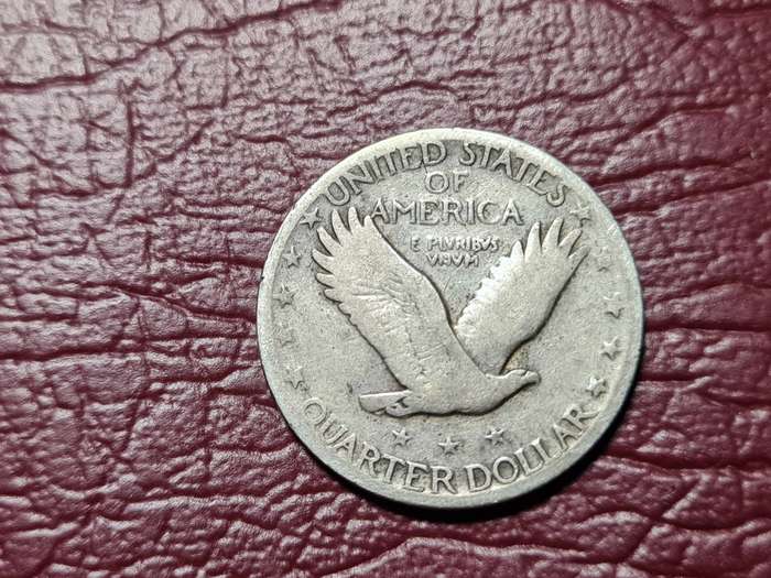 1927 USA Silver¼ Dollar "Standing Liberty Quarter" Stars Below Eagle