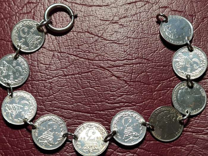Lovely Genuine Solid Sterling Silver Bracelet In Very Good Condition - [16,65 g]*