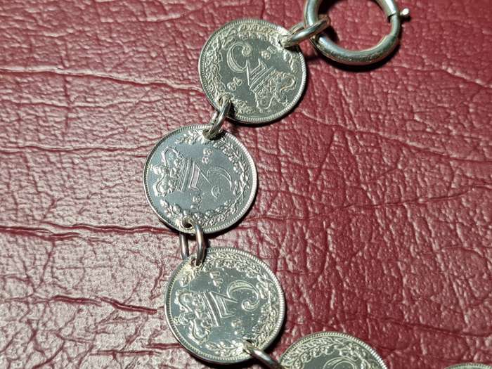 Lovely Genuine Solid Sterling Silver Bracelet In Very Good Condition - [16,65 g]*