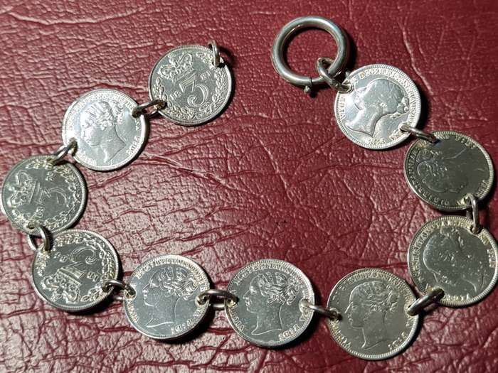 Lovely Genuine Solid Sterling Silver Bracelet In Very Good Condition - [16,65 g]*