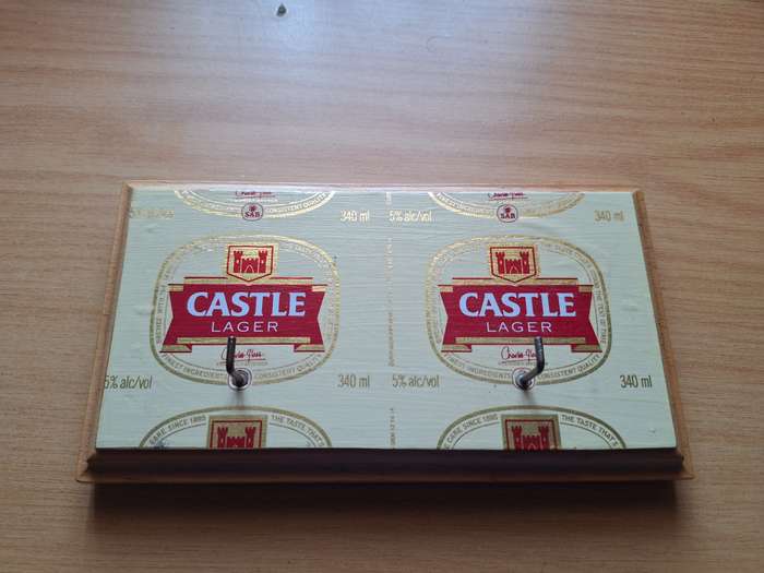 Castle wooden key ring holder 20cm in length