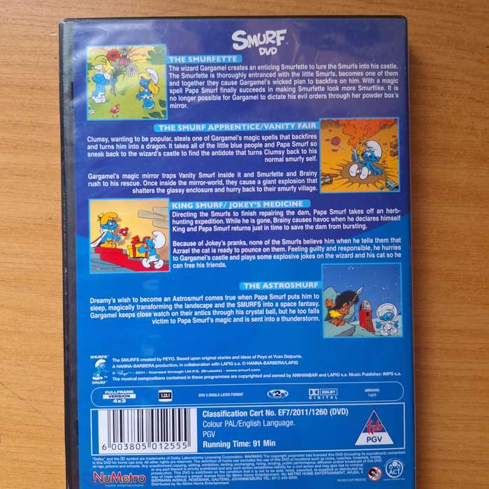 Smurfs DVD in gret condition