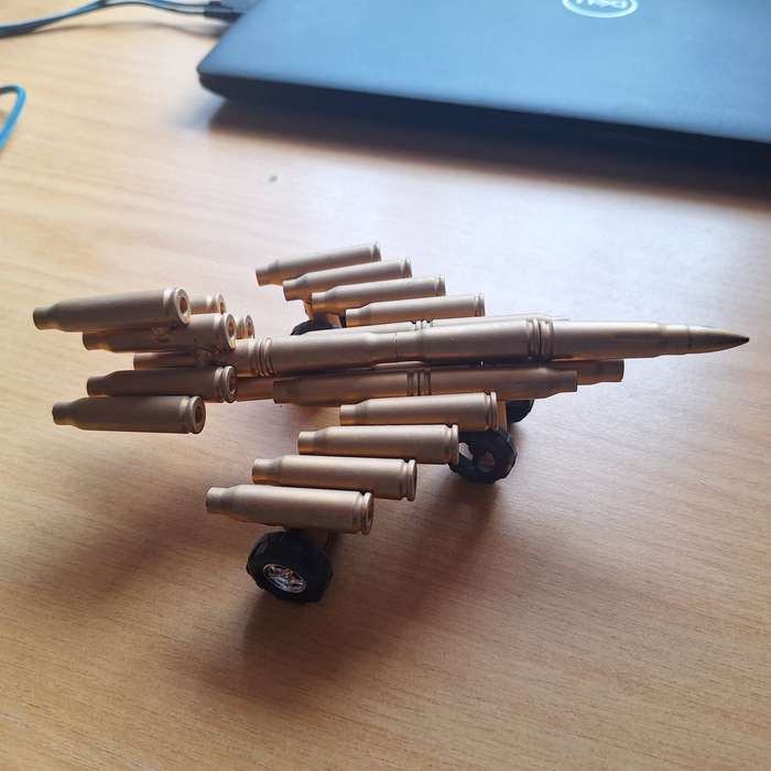 Aircraft bomber made from bullet shells