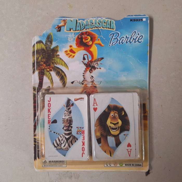 Madagascar Barbie playing cards