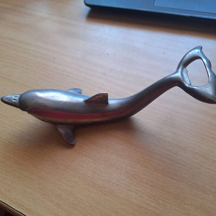 Steel whale double sided bottle opener