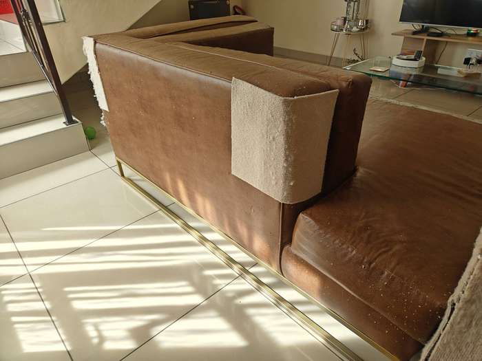 Bradley L-Shaped sofa suite Rosegold