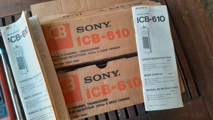 Sony ICB-610 transceiver radios x 2