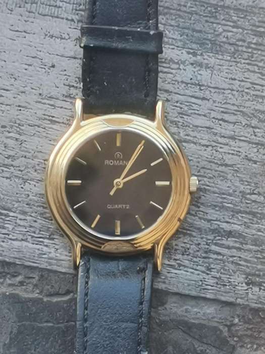 MENS VINTAGE ROMANO 18K GOLD PLATED WATCH IN EXCELLENT WORKING CONDITION