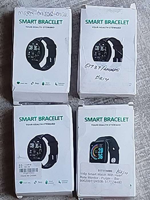 4 x SMART WATCHES IN BOXES - BIDDING FOR ALL 4 WATCHES WINNER TAKES ALL