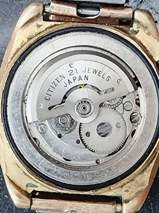 MENS VINTAGE 1970's CITIZEN CGP6501 AUTOMATIC GOLD WATCH - UNTESTED SELLING FOR SPARES OR REPAIRS