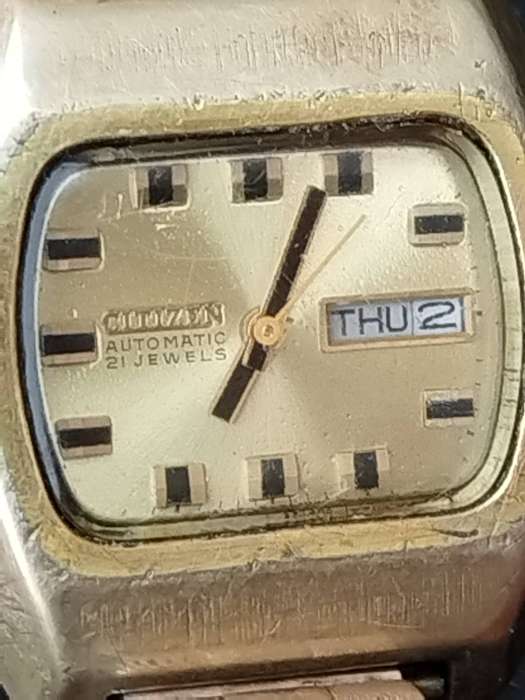 MENS VINTAGE 1970's CITIZEN CGP6501 AUTOMATIC GOLD WATCH - UNTESTED SELLING FOR SPARES OR REPAIRS