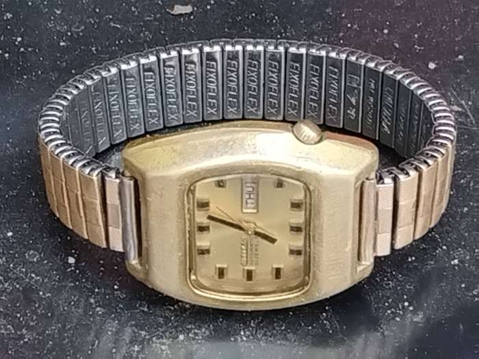 MENS VINTAGE 1970's CITIZEN CGP6501 AUTOMATIC GOLD WATCH - UNTESTED SELLING FOR SPARES OR REPAIRS