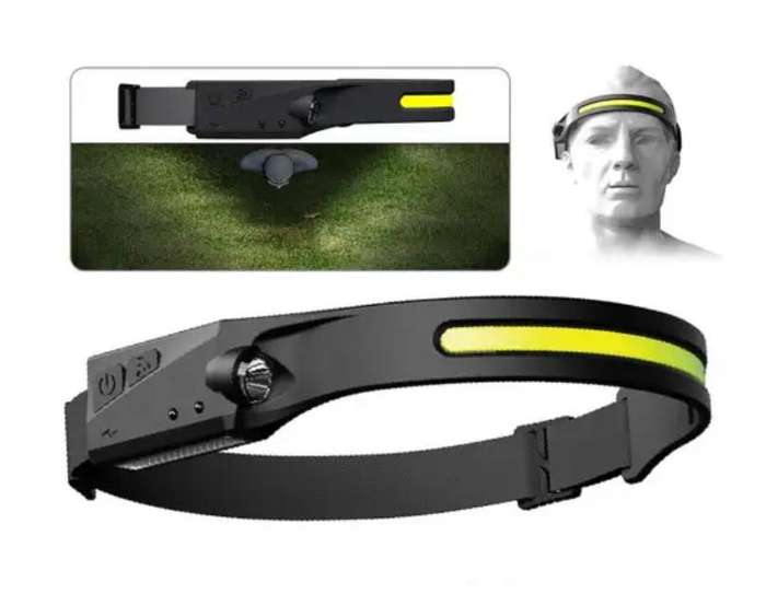 LED Headlight Outdoor Lighting Motion Activation Rechargeable Waterproof Headlight for Sport & more