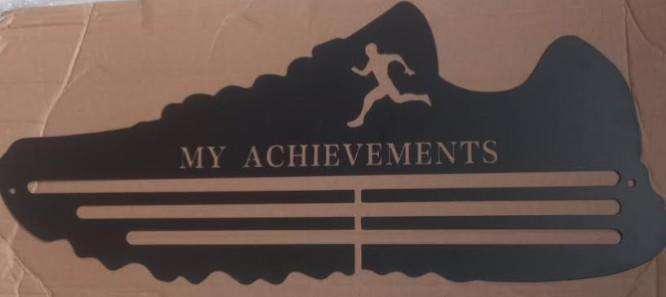 Medal Hanger - Wall-Mounted with wording "MY ACIEVEMENTS" 60cm