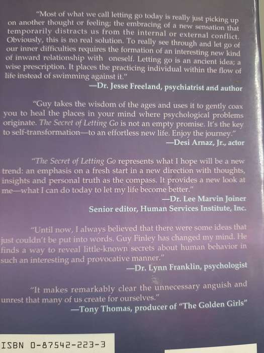 THE SECRET OF LETTING GO by GUY FINLEY