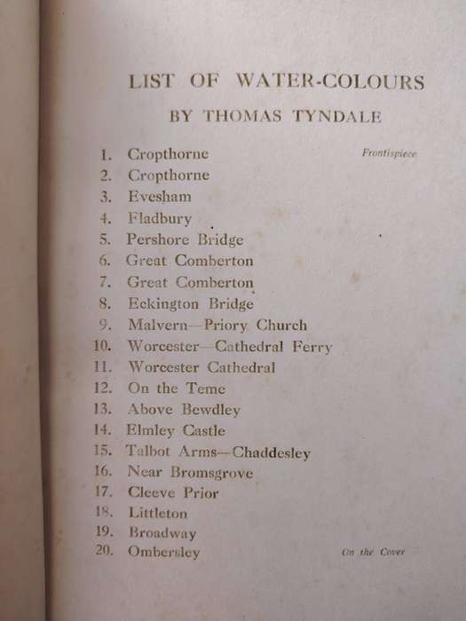 WORCESTERSHIRE WATER-COLOURS by THOMAS TYNDALE