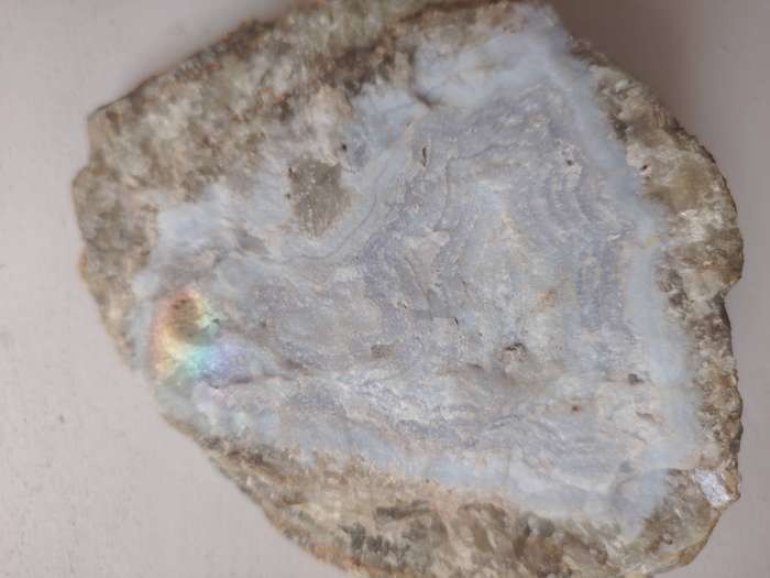BLUE LACE AGATE GEODE ON MATRIX  750GRAMS