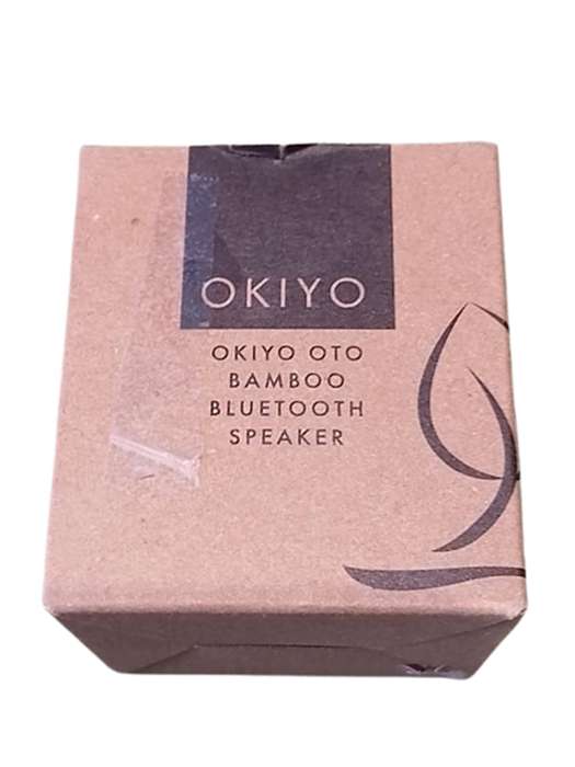 OKIYO BAMBOO CORPRATE BRANDED BLUETOOTH MINI SPEAKER - VERY GOOD CONDITION