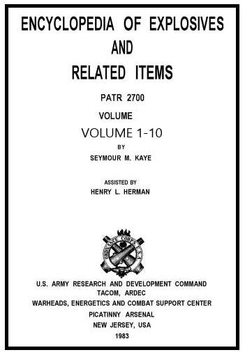 Encyclopedia of Explosives and Related Items - Fedoroff - Vol 1 TO 10 -