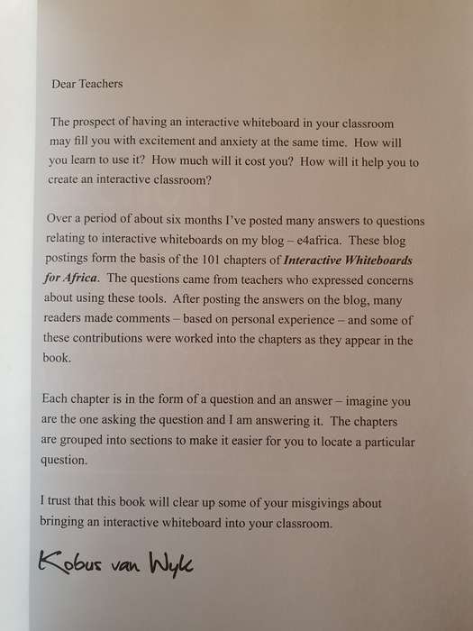 Interactive Whiteboards for Africa - 101 Questions : Kobus van Wyk  (Paperback)