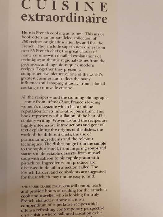 Marie Claire Cuisine Extraordinaire - Real French Cooking  (Hardcover)