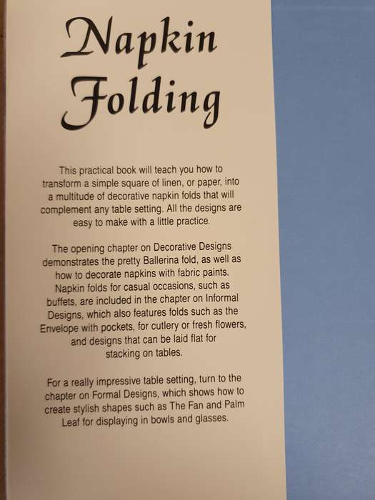 Napkin Folding : Linda Barker (Hardcover)