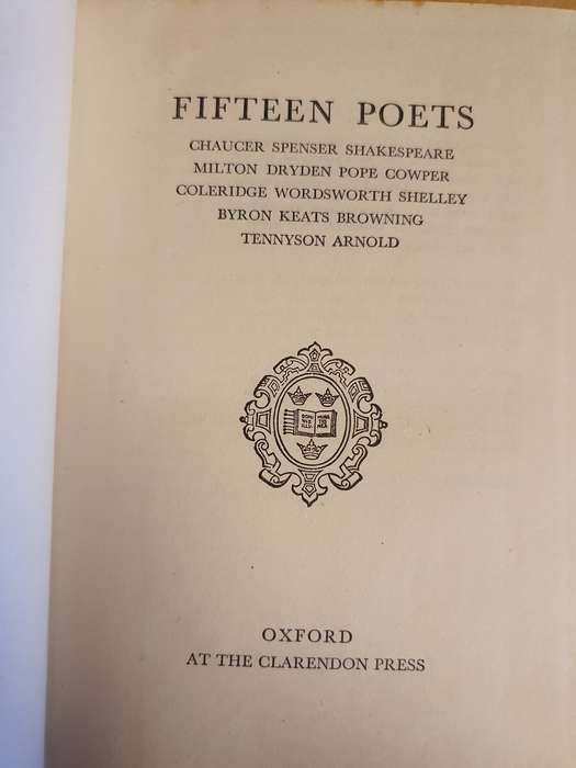 Fifteen Poets - From Chaucer to Arnold  (Hardcover)