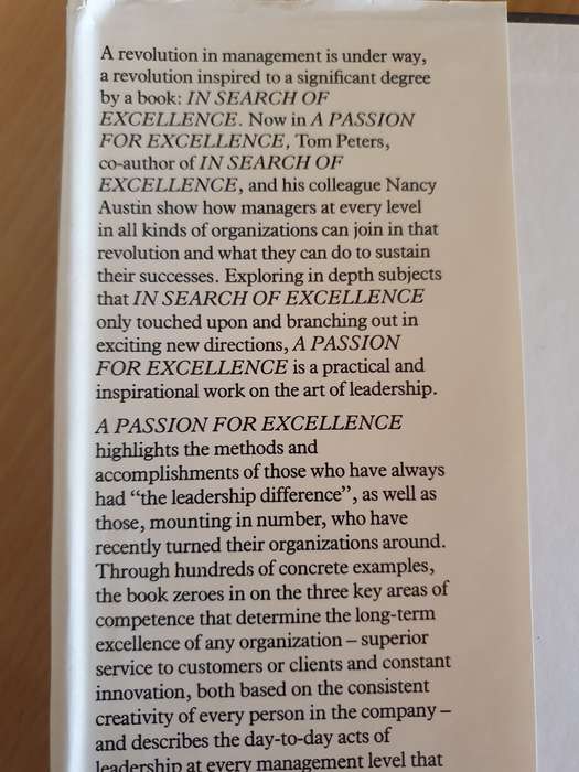 A Passion for Excelleence : Tom Peters  (Hardcover)