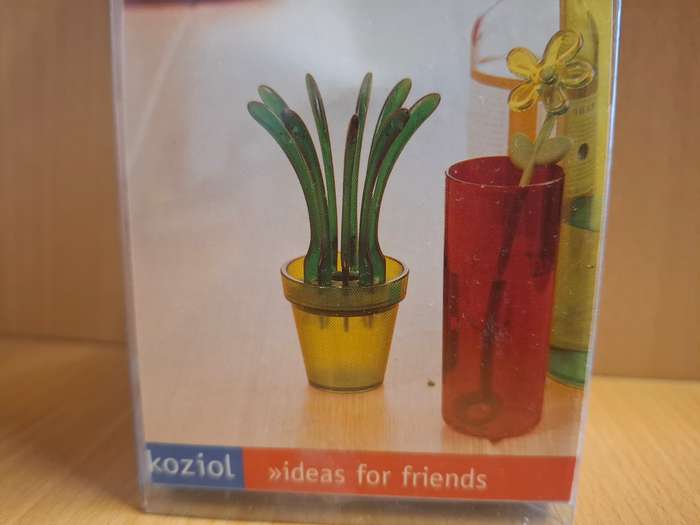 Set of 9 Koziol Acrylic Pic Up Party Forks  (Made in Germany)