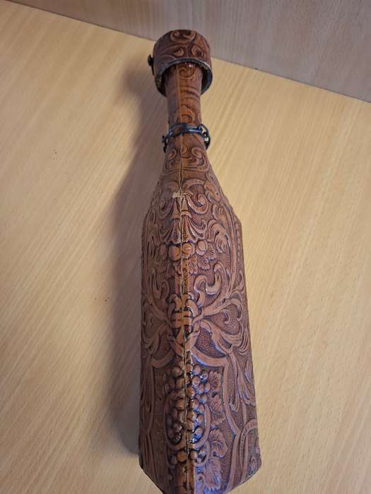 Leather Covered Glass Bottle