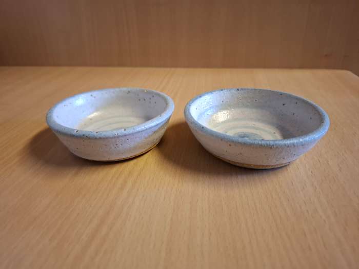 Set of 2 Small Pottery Bowls - width 8cm height 3cm