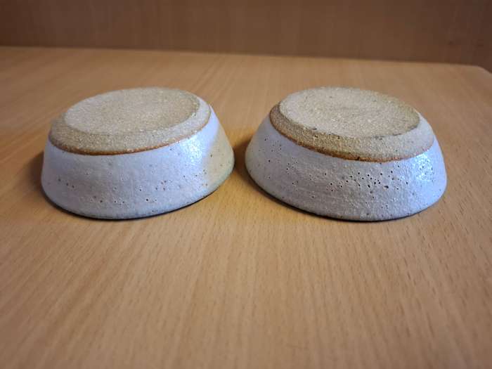 Set of 2 Small Pottery Bowls - width 8cm height 3cm