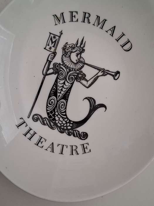 Vintage Fine Bone China Crown Staffordshire Mermaid Theatre Dish (Made in England)