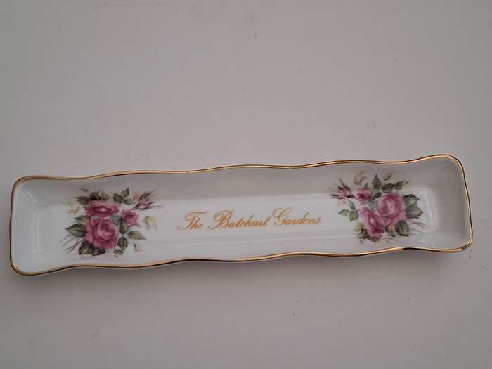 Vintage Floral Fine Bone China Trinket Dish - 21cm x 4cm