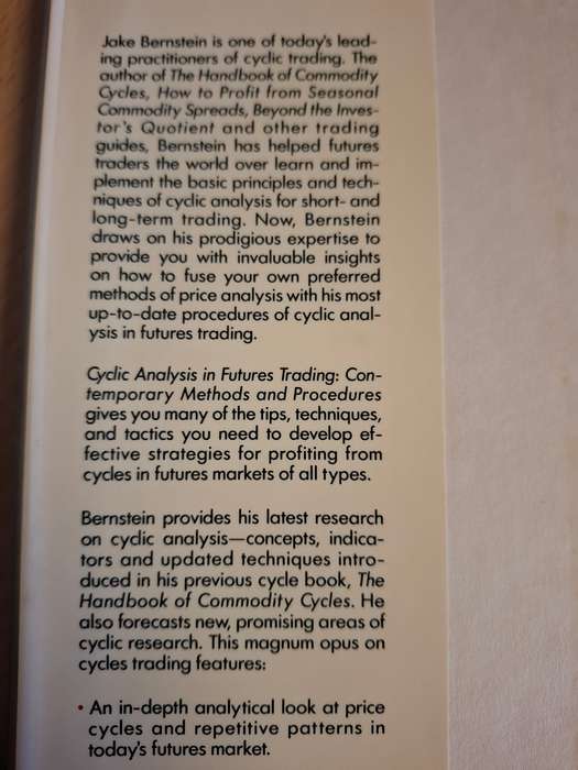 Cyclic Analysis in Futures Trading - Contemporary Methods & Procedures: Jacob Bernstein
