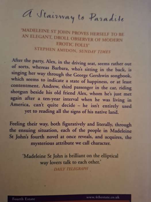 A Stairway to Paradise: Madeleine St John  (Paperback)