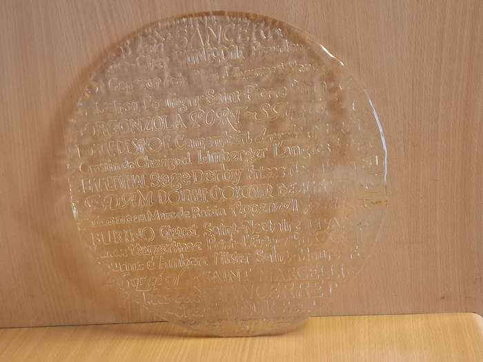 Round Glass Cheese Platter - 32cm
