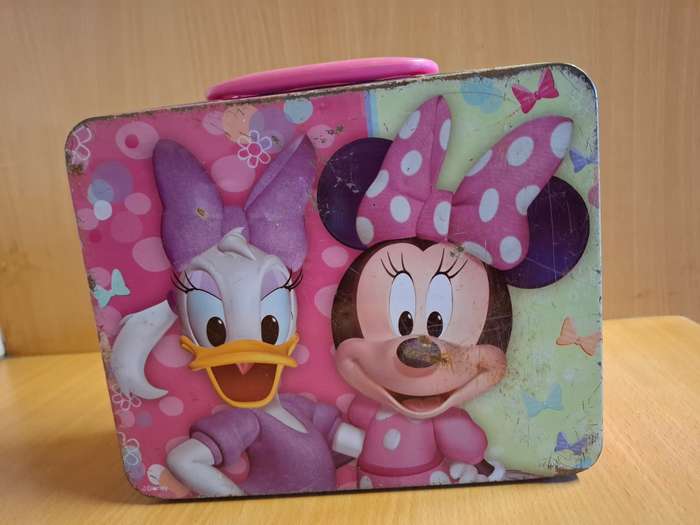 Minnie Mouse & Daisy Duck Metal Lunch Box/Case - 20cm x 16cm depth 8cm