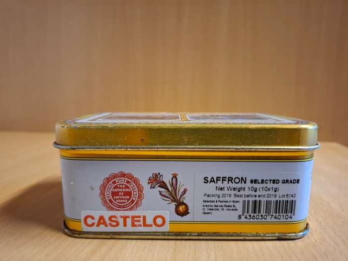 Saffron Tin - 12cm x 8cm height 5cm
