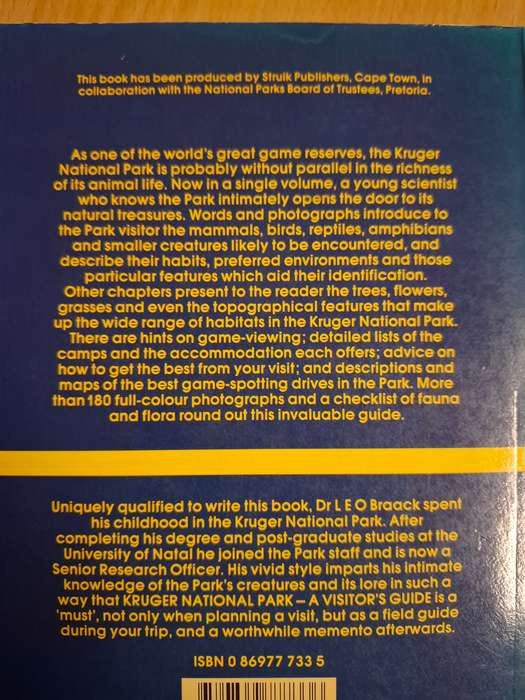 Kruger National Park - A Visitor`s Guide: Leo Braack  (Paperback)