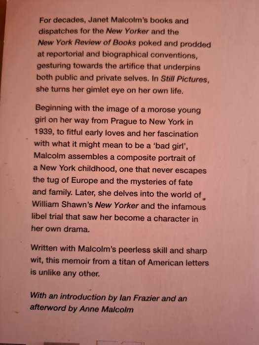 Still Pictures - On Photography and Memory : Janet Malcolm (Paperback)