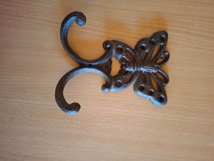 Cast Iron Butterfly Wall Hook (14cm x 10cm)