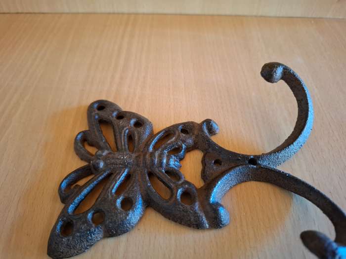 Cast Iron Butterfly Wall Hook (14cm x 10cm)