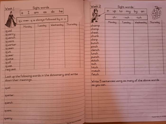 My Phonics and Spelling Homework Book (Book 4)